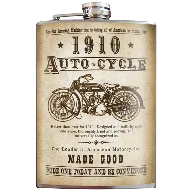 Vintage Motorcycle Flask